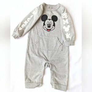 Infant Mickey Grey One Piece Romper